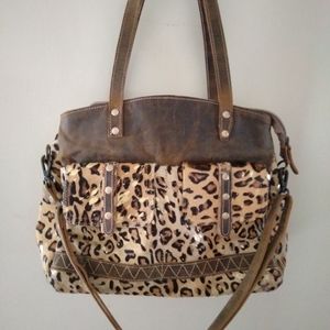 NWOT Myra leopard print handbag